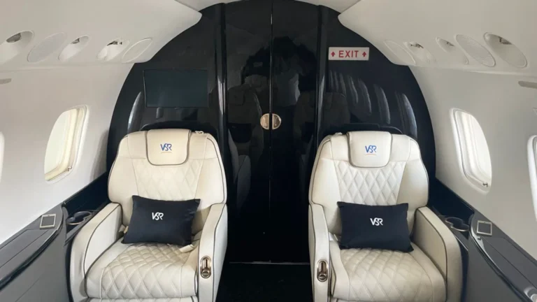 Legacy 650 interior refurbishment, offering luxury cabin upgrades