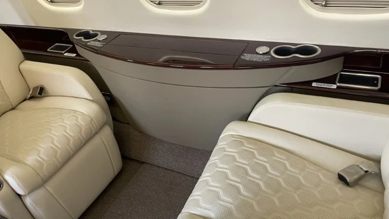 Legacy 650 interior refurbishment, offering luxury cabin upgrades.