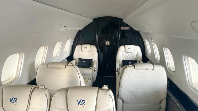 Legacy 650 interior refurbishment, offering luxury cabin upgrades