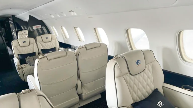 Legacy 650 interior refurbishment, offering luxury cabin upgrades