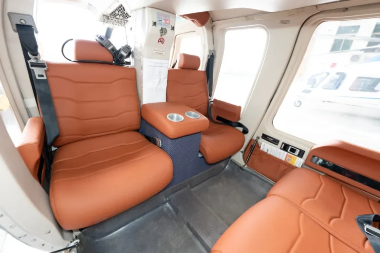 Bell 407 interior refurbishment with luxury cabin upgrades by Autotrade Aviation in India